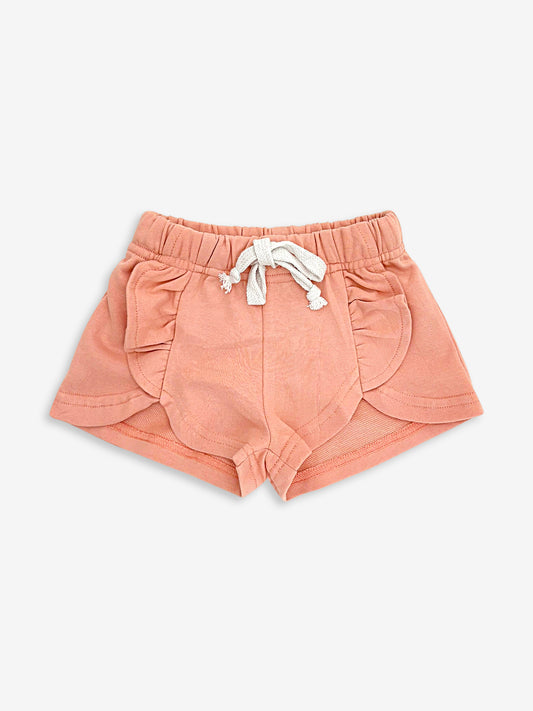 French Terry Ruffle Shorts